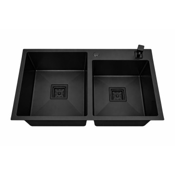 Cuba Gourmet Dupla Quadrada 78x43cm em aço inox Black - Construinox